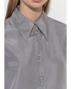 Luisa Cerano Silk Double Button Detail Blouse