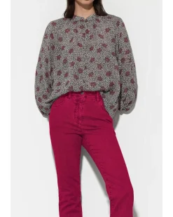 Luisa Cerano Spotted Floral Blouse