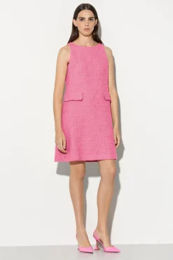 Luisa Cerano Tweed Look Shift Dress