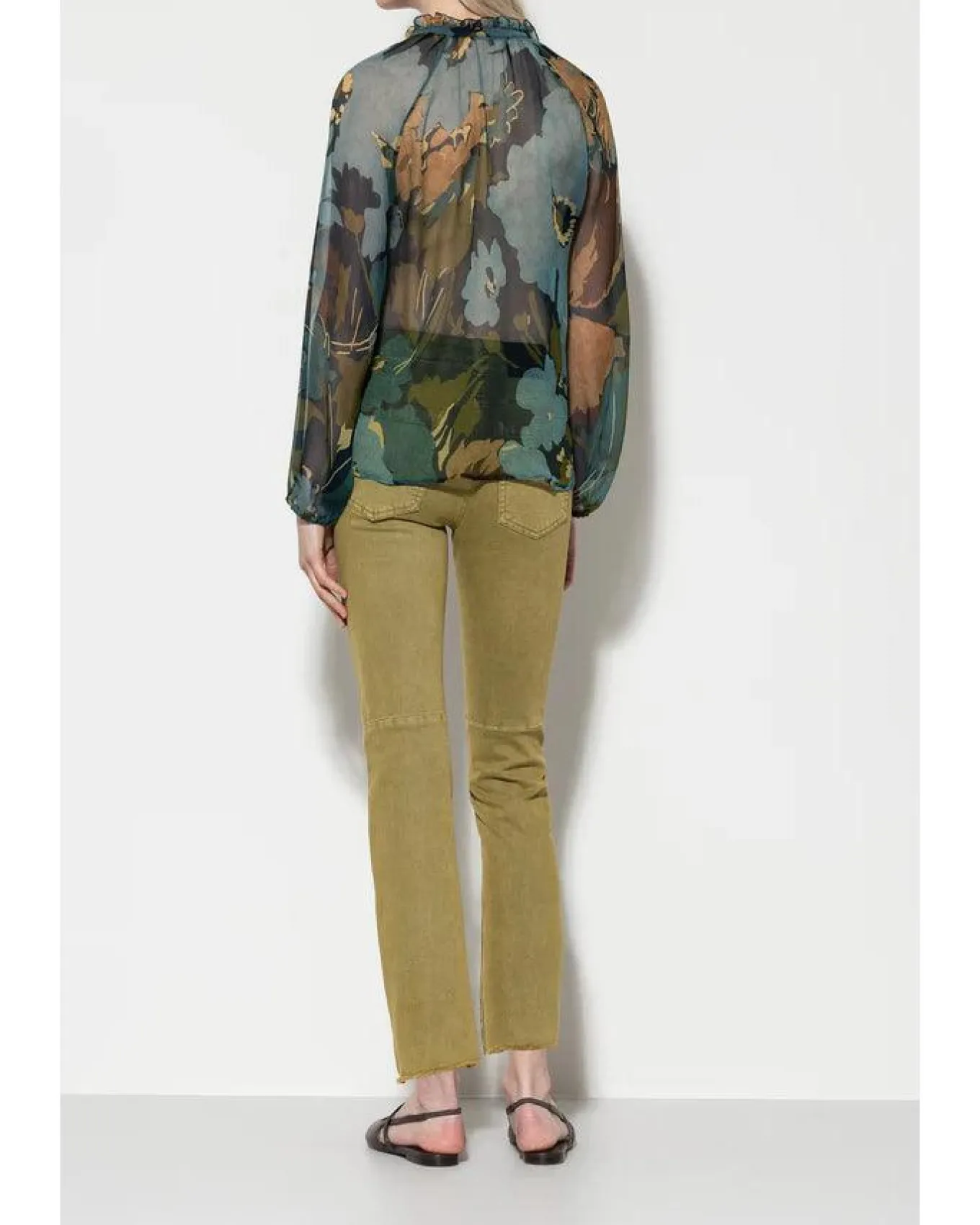 Luisa Cerano Twill Denim Kick Flare Pant