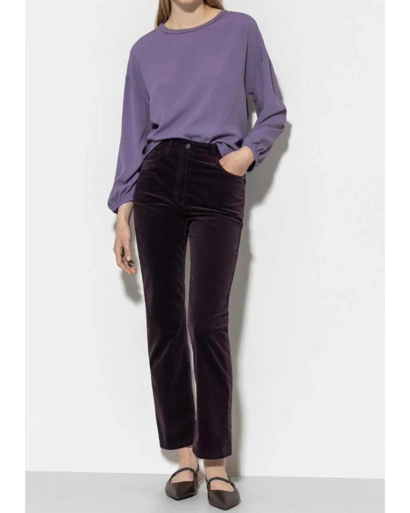 Luisa Cerano Velvet Baby Flare Pant