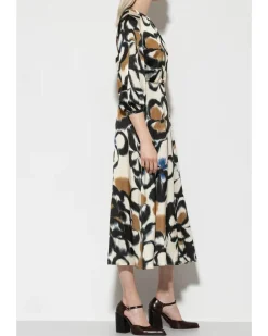 Luisa Cerano Washed Out Floral Midi Dress