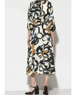 Luisa Cerano Washed Out Floral Midi Dress