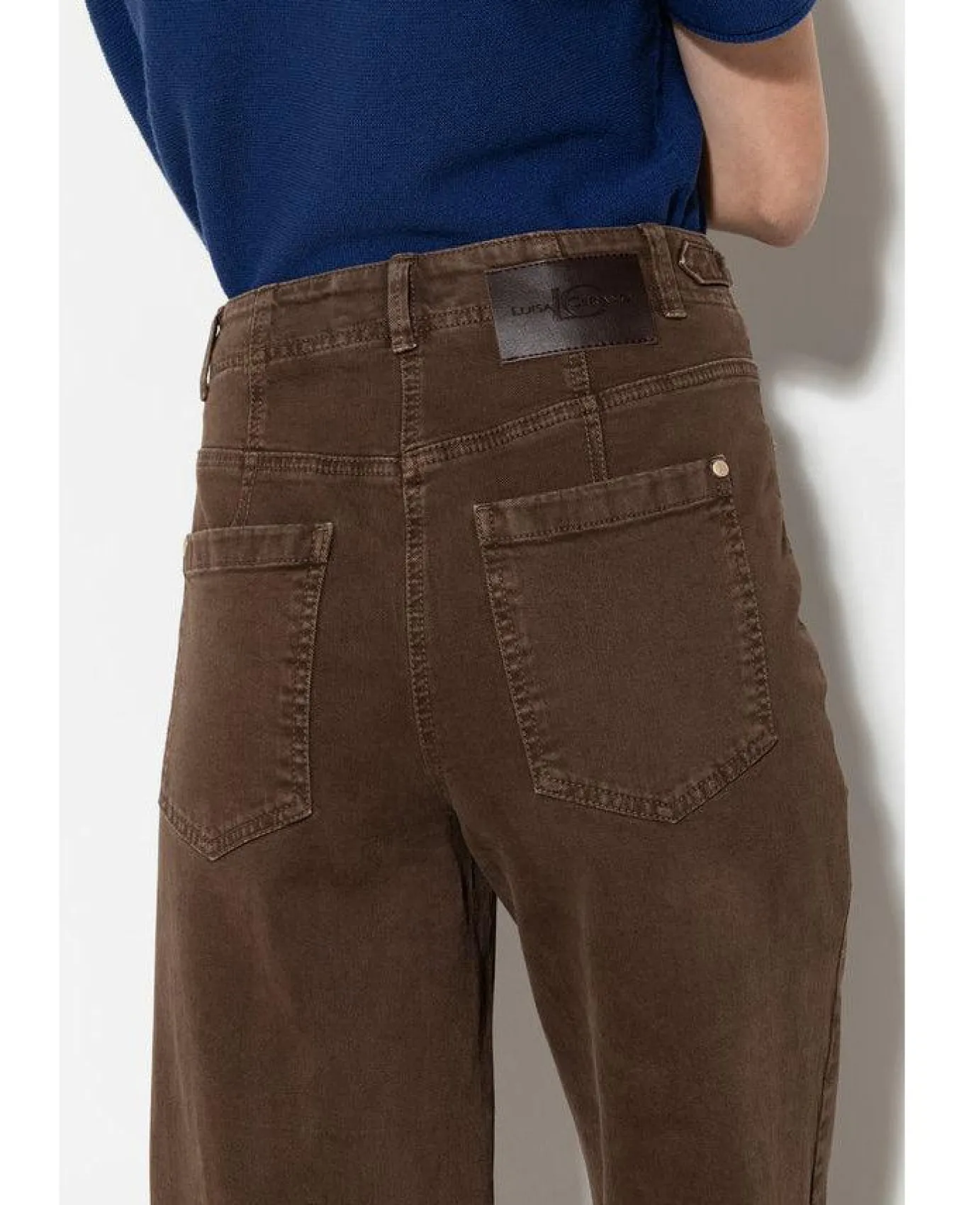 Luisa Cerano Wide Leg Brown Jeans