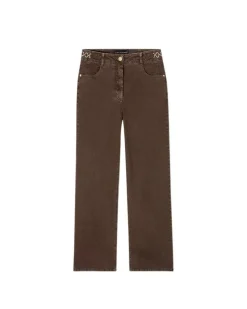 Luisa Cerano Wide Leg Brown Jeans