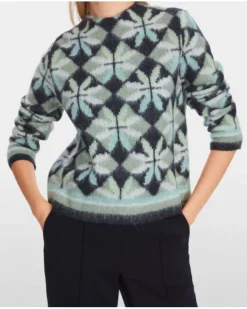 Marc Cain Alpaca Blend Print Sweater