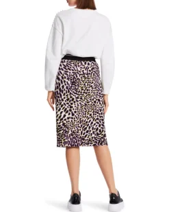 Marc Cain Animal Print Scuba Pencil Skirt