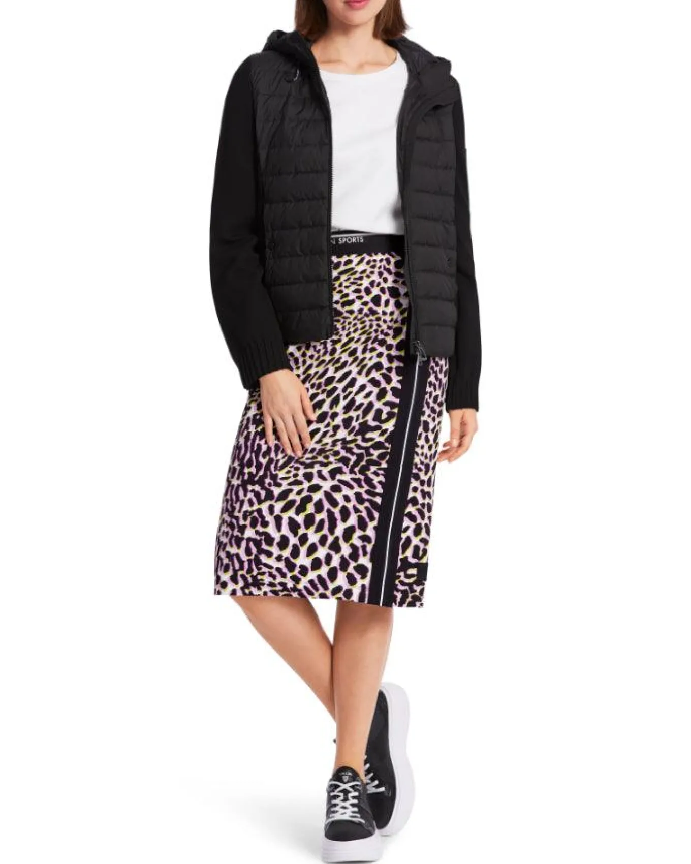 Marc Cain Animal Print Scuba Pencil Skirt