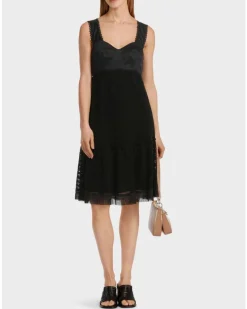 Marc Cain Bustier Dress With Mesh Skirt