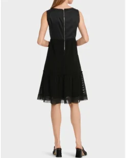 Marc Cain Bustier Dress With Mesh Skirt