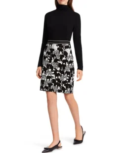 Marc Cain Elephant Print Pencil Skirt