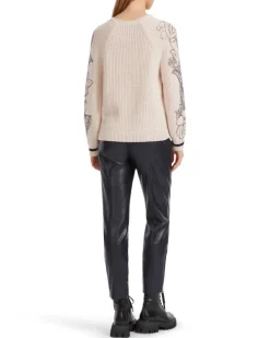 Marc Cain Embroidered Wool Pullover