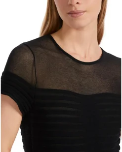 Marc Cain Figure Hugging Sheer Knit Dress