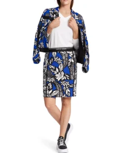 Marc Cain Floral Pattern Mix Mini Skirt
