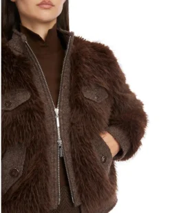Marc Cain Fun Faux Fur Jacket