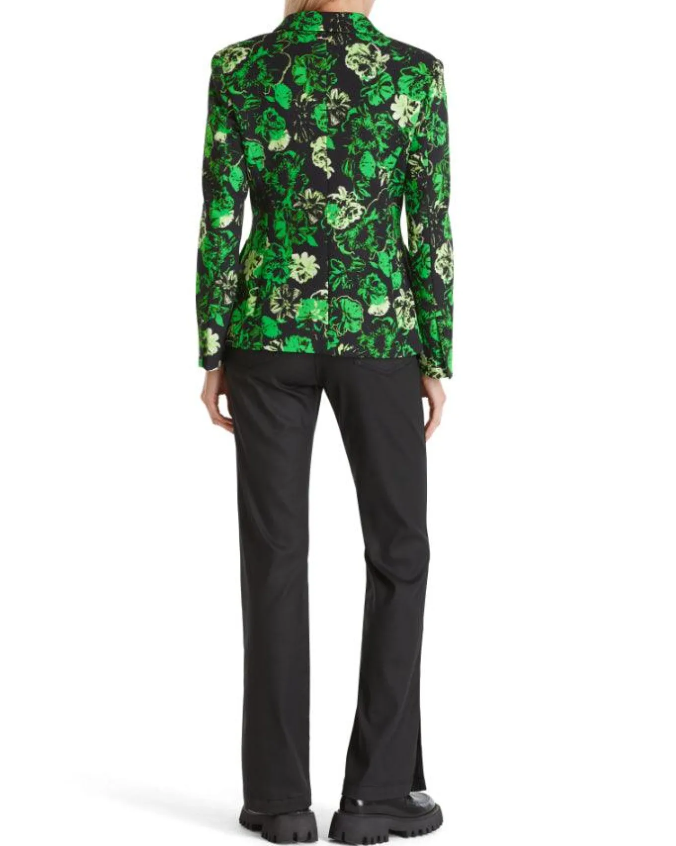 Marc Cain Green Floral Print Blazer
