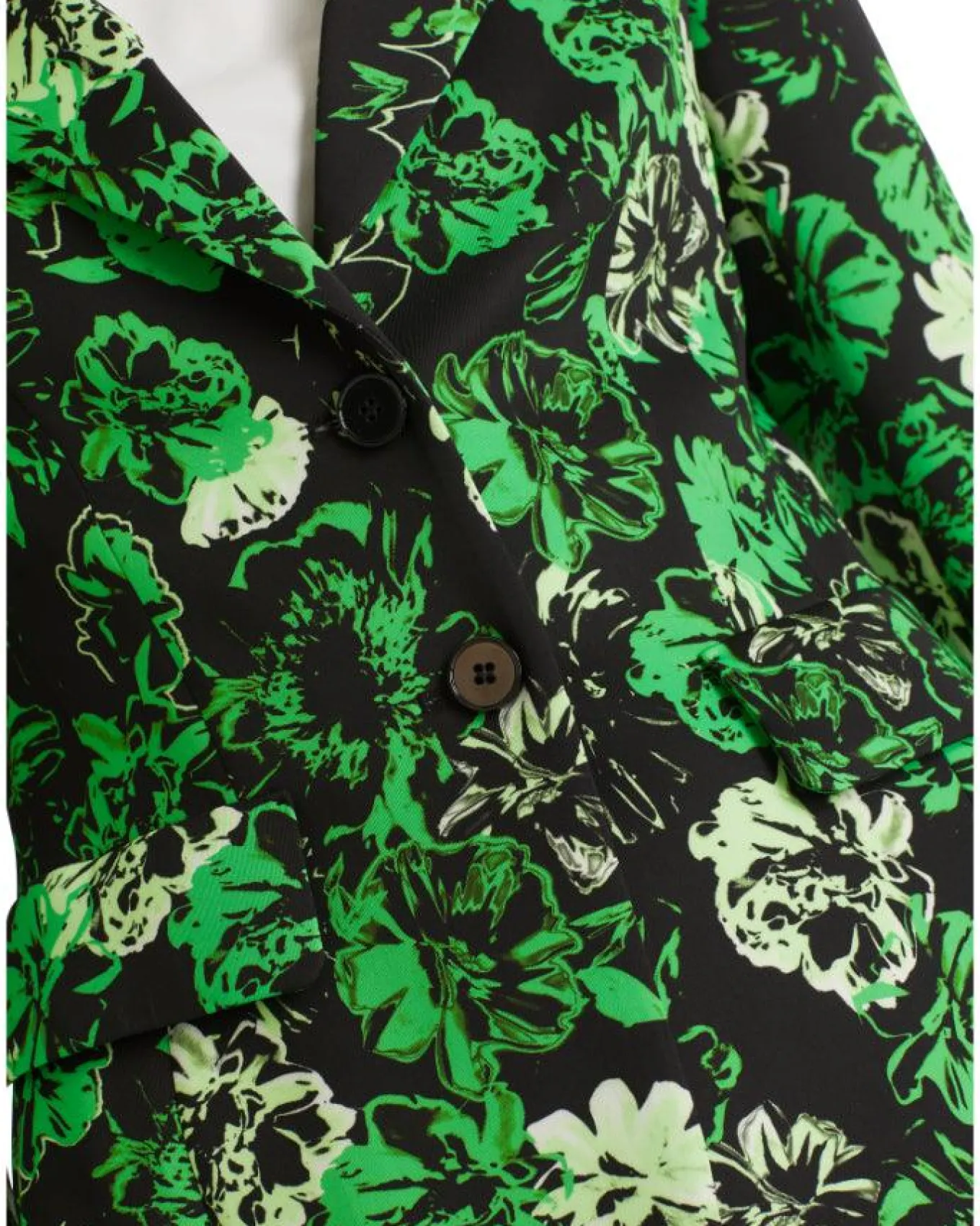 Marc Cain Green Floral Print Blazer