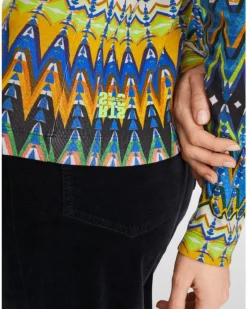 Marc Cain Harlequin Print Turtleneck Tee