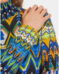 Marc Cain Harlequin Print Turtleneck Tee