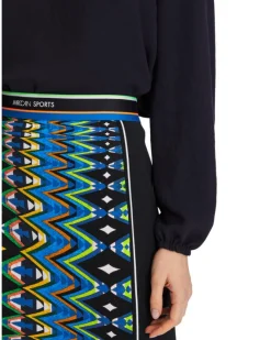 Marc Cain Harlequin Print Scuba Pencil Skirt