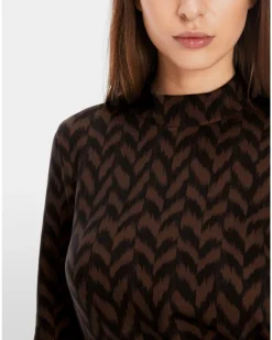 Marc Cain Herringbone Print Dress