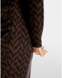 Marc Cain Herringbone Print Dress