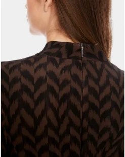 Marc Cain Herringbone Print Dress