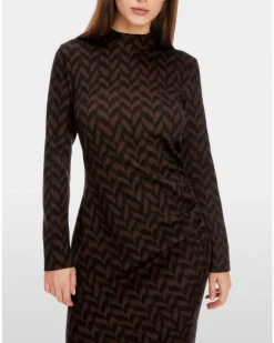 Marc Cain Herringbone Print Dress