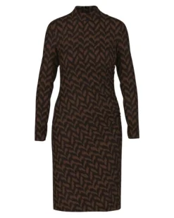 Marc Cain Herringbone Print Dress
