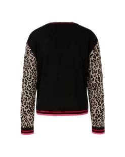 Marc Cain Leopard Print Mix Pullover