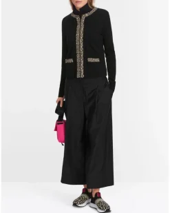 Marc Cain Leopard Trim Zip Jacket