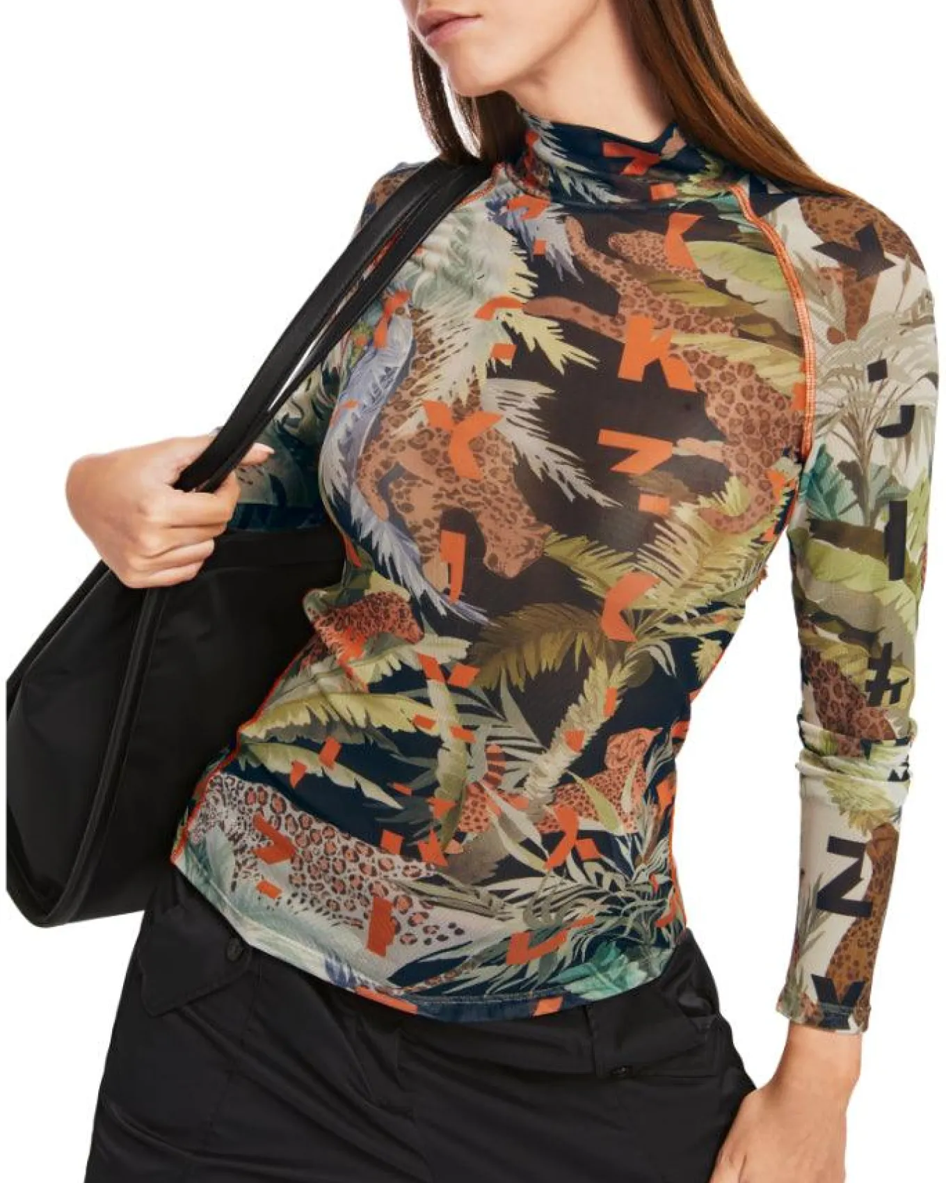 Marc Cain Mesh Print Top