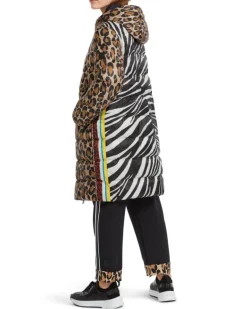Marc Cain Mixed Animal Print Puffer Coat