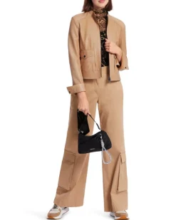 Marc Cain Perforated Leather Zip Jacket