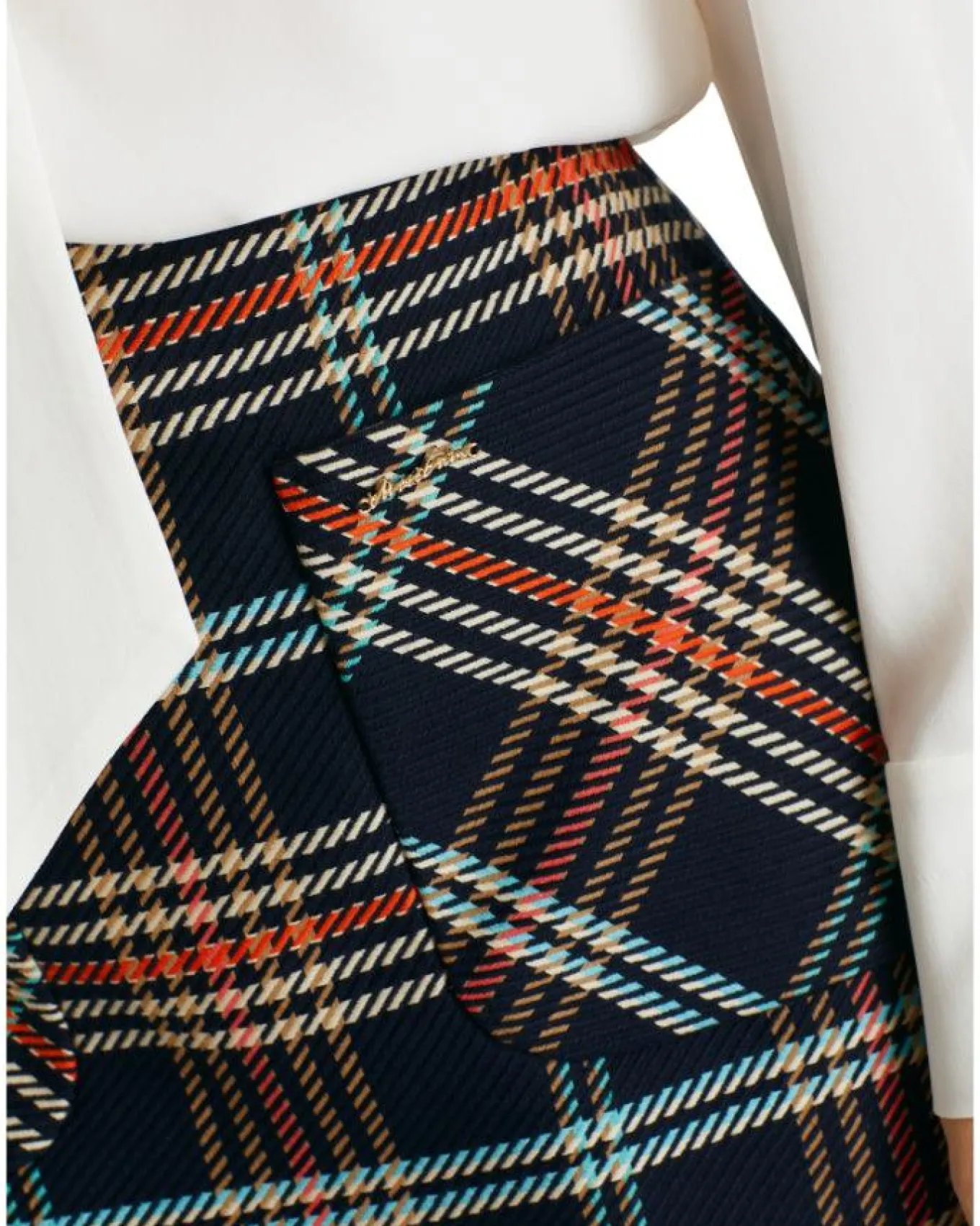 Marc Cain Plaid Mini Skirt