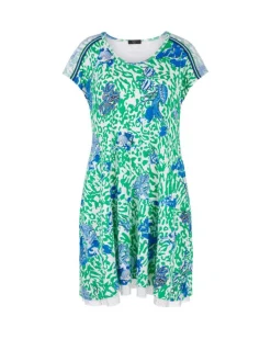 Marc Cain Print Cap Sleeve Dress