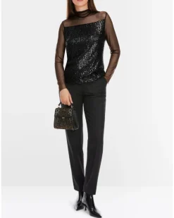 Marc Cain Sequin Mesh Top