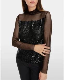 Marc Cain Sequin Mesh Top