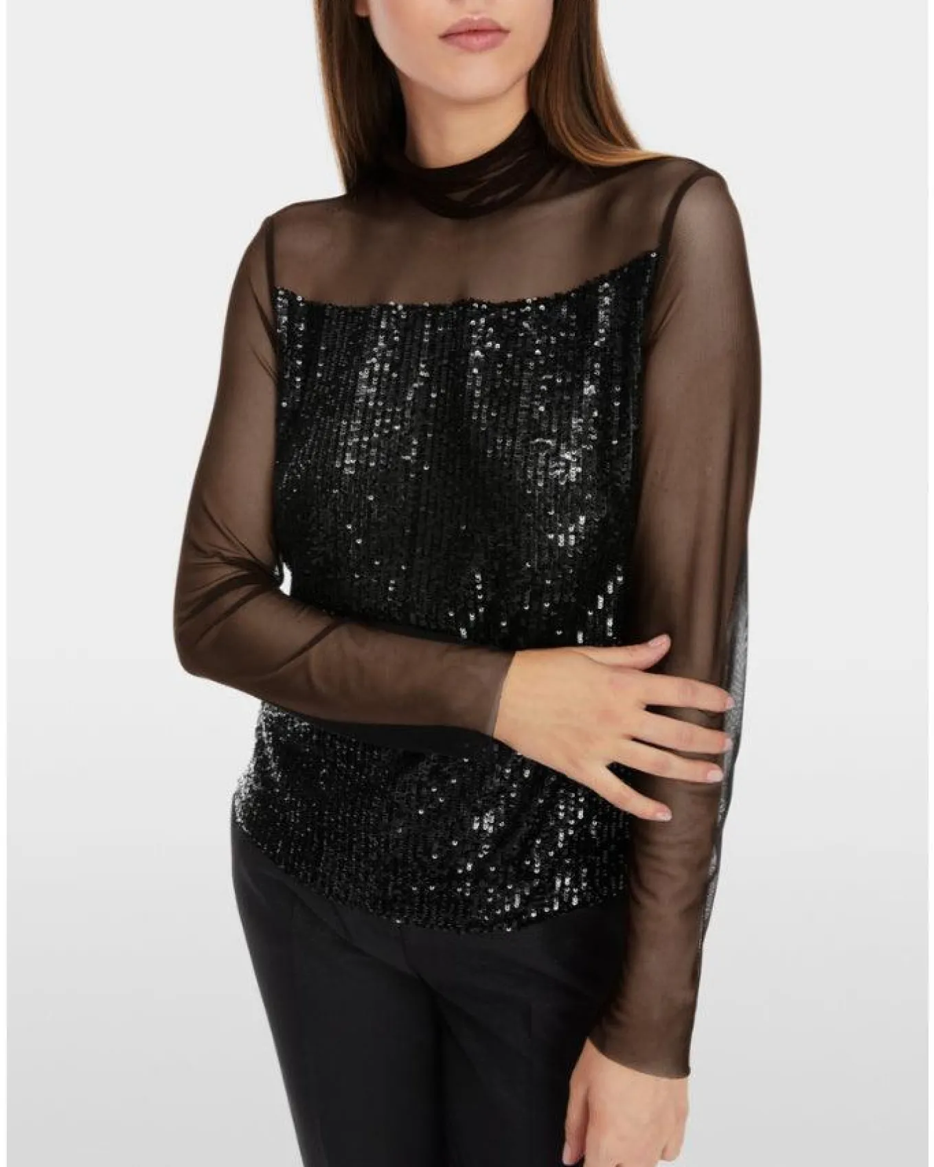 Marc Cain Sequin Mesh Top