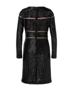 Marc Cain Sequin-Mesh Cut Outs Dress