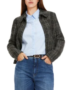 Marc Cain Shadow Check Short Jacket