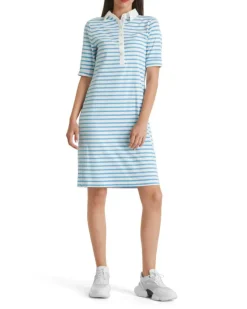 Marc Cain Striped Polo Dress