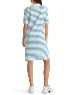Marc Cain Striped Polo Dress