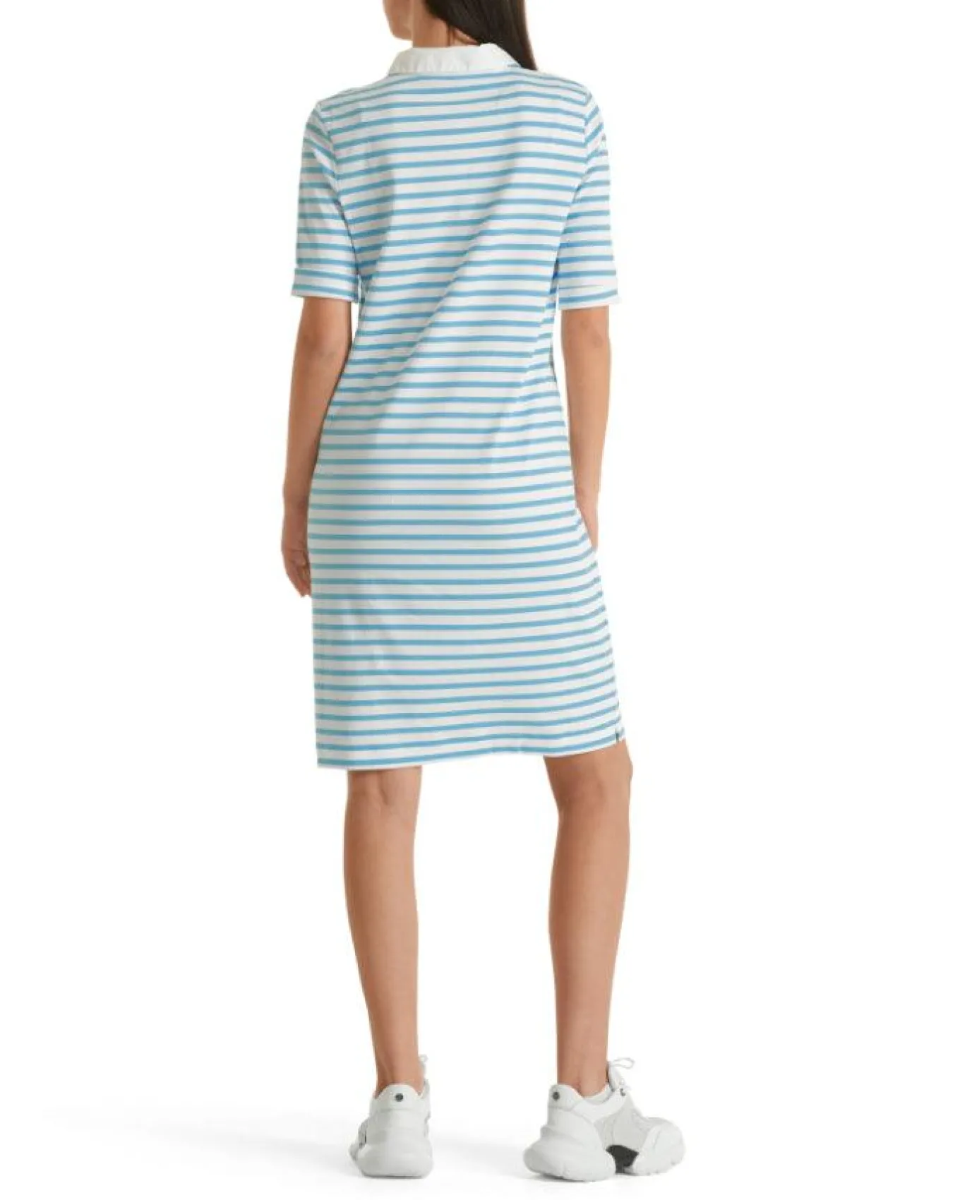 Marc Cain Striped Polo Dress