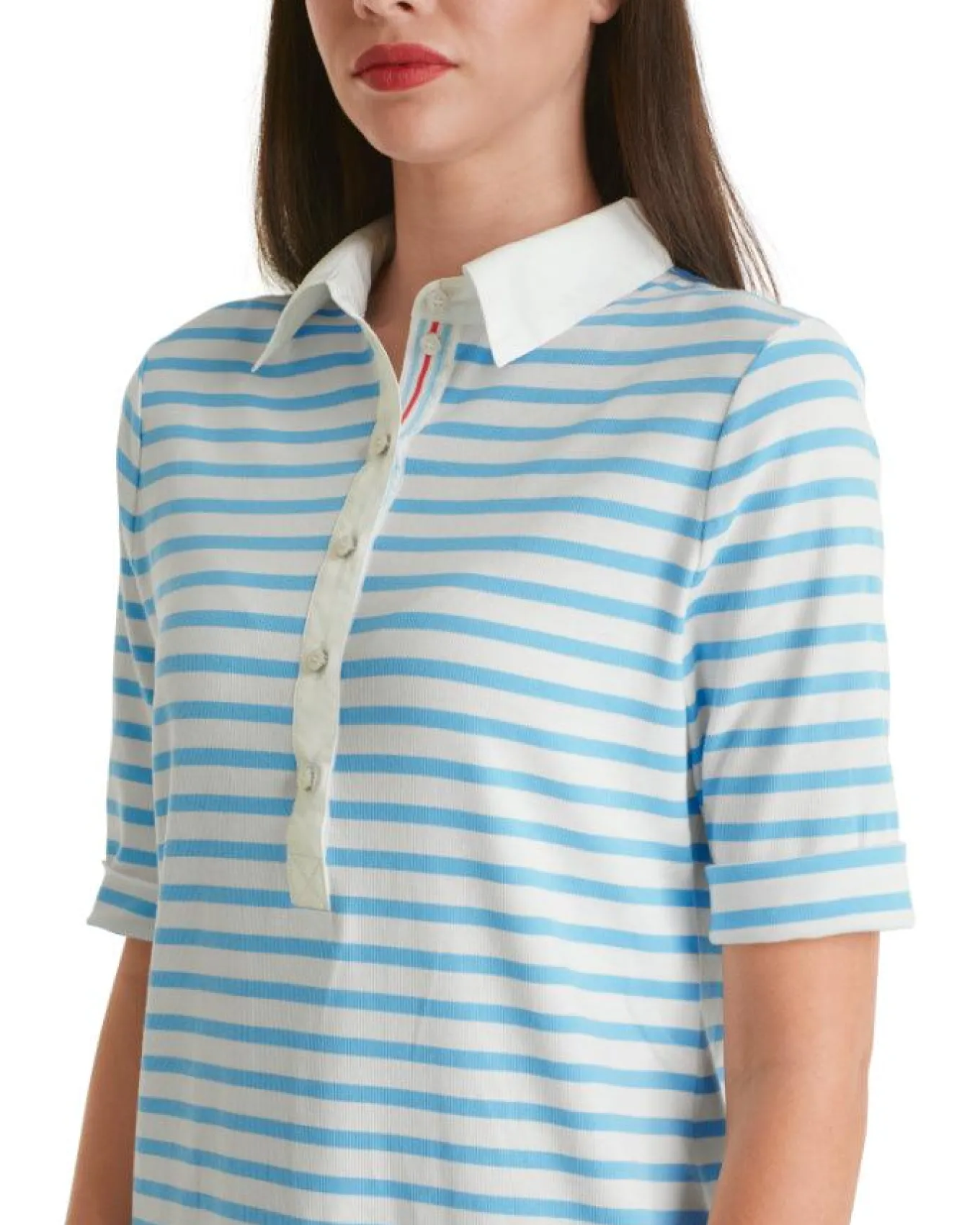 Marc Cain Striped Polo Dress