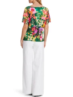 Marc Cain Vibrant Floral Print Tee