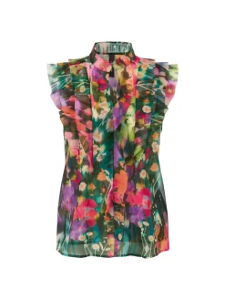Marc Cain Vibrant Floral Sleeveless Blouse