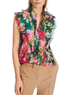 Marc Cain Vibrant Floral Sleeveless Blouse