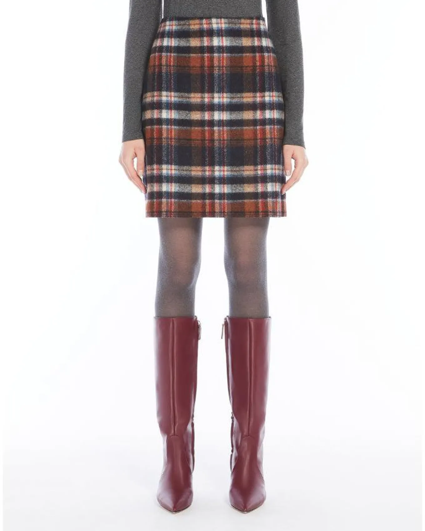 Max Mara Weekend Epoca Plaid Skirt