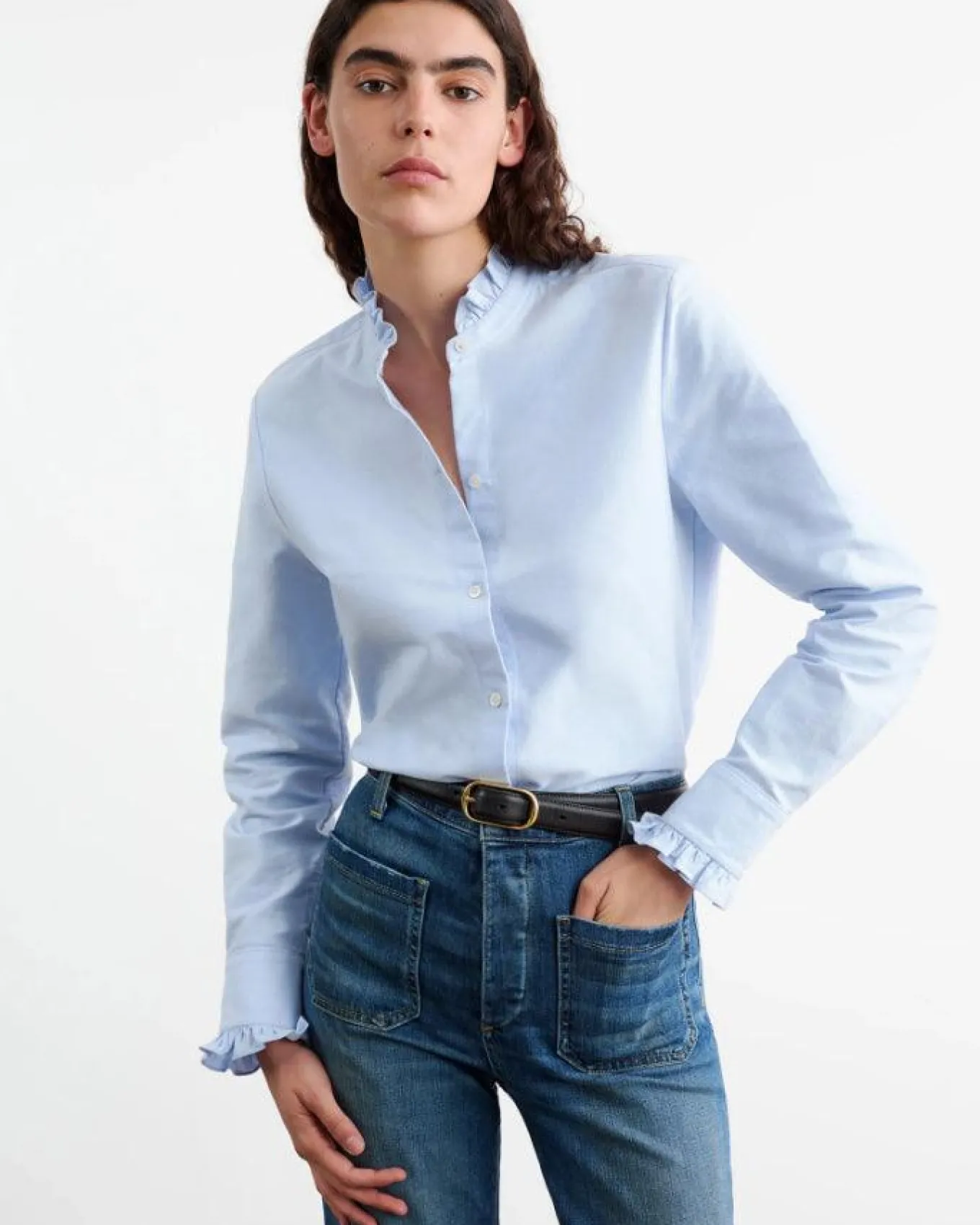 Nili Lotan Lydia Shirt Light Blue